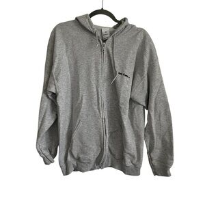 iets Frans Gray Zip Up Hoodie Sweatshirt-Size Medium